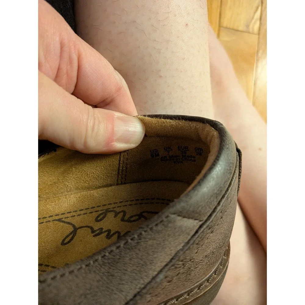 Natural Soul Dark Brown Faux Suede Kiltie Fringe Brogue Loafers Womens 9M
